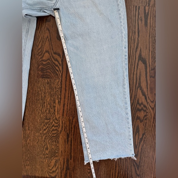 NEW Abercrombie & Fitch 90s The Loose Wide Leg High Rise Light Blue 28 Short - Picture 10 of 12